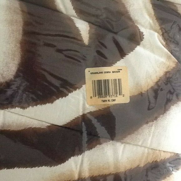 Ralph Lauren Zanzibar Grassland Zebra 100% Cotton 66x86 inch TWIN Bed Comforter - Picture 4 of 8